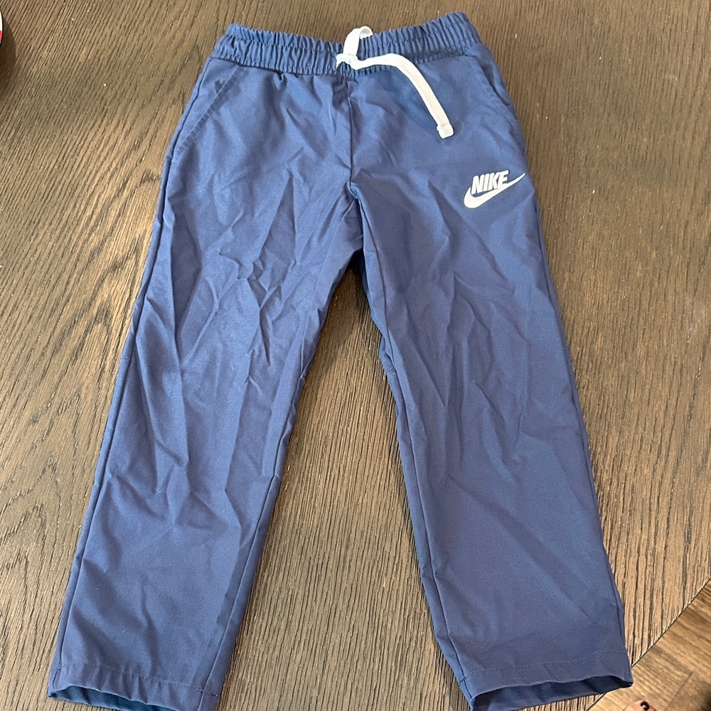 Nike Kids Navy Joggers with White Logo